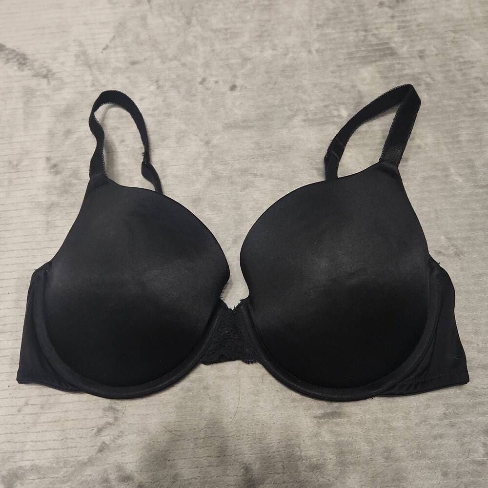 Auden Size 36D The Daydream Demi Coverage Black Push Bra